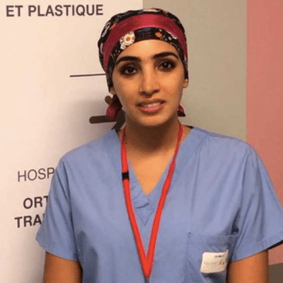 Dr. Ula Binhimd, a Saudi plastic surgeon helping in treating Corona in France  د. علا بن حمد جراحة تجميل سعودية تسهم في معالجة كورونا في فرنسا
